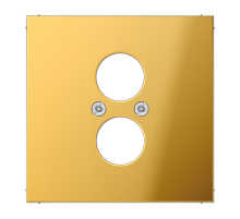 Крышка для 2-х гнезд подключения громкоговорителя; металл цвета золота  GO2962-2  Jung