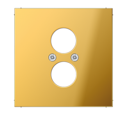 Крышка для 2-х гнезд подключения громкоговорителя; металл цвета золота  GO2962-2  Jung