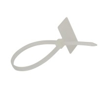 Хомут с площадкой под маркер nylon 100x2,5 мм 100 шт. белый  07-0106-2  REXANT