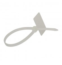 Хомут с площадкой под маркер nylon 100x2,5 мм 100 шт. белый  07-0106-2  REXANT