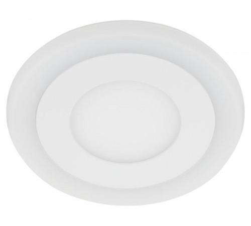 Светильник точечный встраиваемый светодиодный LED 3 6Вт 4000К белый круг с синей подсветкой Б0017492  ЭРА