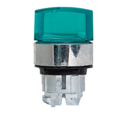 Механизм исполнительный переключателя ХB4 зеленый на 3 положения возвратный без фиксации, с подсветкой с короткой ручк IP65  XB4BD3L-G-65  EKF