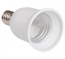 Переходник Е14-Е27 пластик белый, индивидуальный пакет ПР14-27-К02  EPR21-01-01-K01  IEK