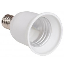 Переходник Е14-Е27 пластик белый, индивидуальный пакет ПР14-27-К02  EPR21-01-01-K01  IEK