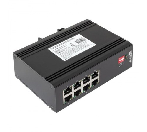 Промышленный неуправляемый коммутатор U-8GTP, 8 портов 10/100/1000Base-T(X) RJ45 c PoE, монтаж на динрейку TSX TSX-U-8GTPEKF