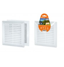 Решетка разъемная с москитной сеткой, наклонные жалюзи, 175х175  SQ1807-0021  TDM