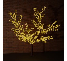 Светодиодное дерево "Сакура" высота 1,5м, диаметр кроны 1,8м, желтые светодиоды, IP 54, понижающий трансформатор в комплекте,  531-101  NEON-NIGHT