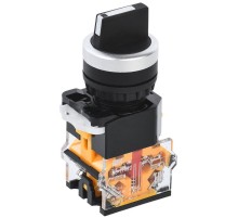 Переключатель D8-11X22 2 полож. 1з+1р черный  BSW30-11X22-3-24-2-K02  IEK