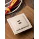 Минск Розетка USB 2-местная СП 2,1А  бежевая    ERR-2USB-200  EKF