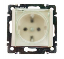 Valena Сл. Кость DIY Розетка с заземлением IP44 со шторками с защитной крышкой 16А 250В винт. зажимы  695640  Legrand