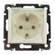 Valena Сл. Кость DIY Розетка с заземлением IP44 со шторками с защитной крышкой 16А 250В винт. зажимы  695640  Legrand