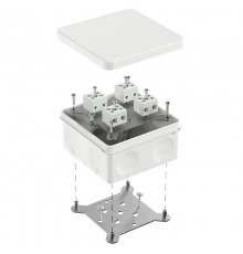 Коробка огнестойкая для о/п двухкомпонентная 60-0300-FR6.0-8 Е15-Е120 RAL9003 100х100х50 (14 шт/уп)  60-0300-9003-FR6.0-8  Промрукав