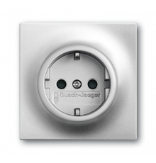 Розетка SCHUKO 16А 250В, серия impuls, цвет серебристый металлик  2011-0-3845   2CKA002011A3845  ABB