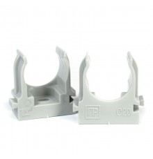 Крепеж-клипса для труб для монтажного пистолета серая в гофроящике d20 мм (1200шт/кор)  PR13.0453  Промрукав