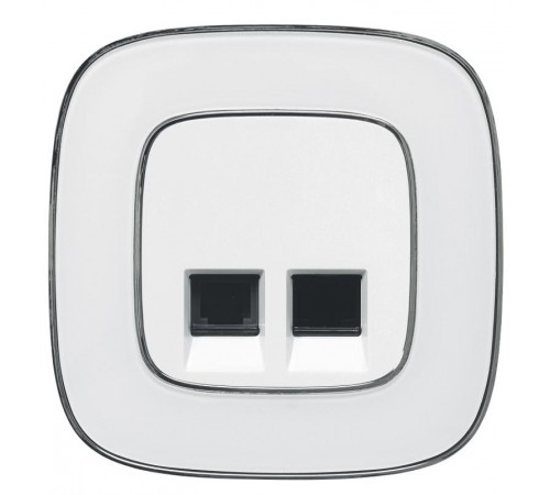 Valena Мех IN'MATIC Розетка 2-ая ТЛФ/комп RJ11/RJ45, Кат.6 UTP  753032  Legrand