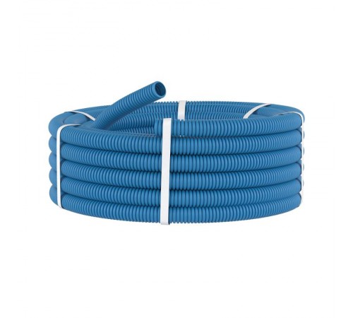 Труба гибкая гофрированная ППЛ 25мм без протяжки СВЕРХтяжёлая (25м) синий  10532+  DKC