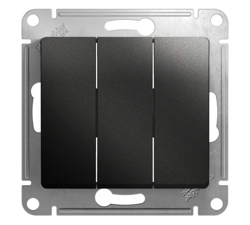 Glossa Антрацит Выключатель 3-клавишный сх.3, 10AX  GSL000731  SE
