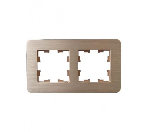 BRITE Рамка 2-ая РУ-2-1-Бр металл шампань RE AL  BR-M22-M-21-K37  IEK