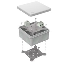 Коробка огнестойкая для о/п двухкомпонентная 60-0300-FR6.0-4 Е15-Е120 RAL7035 100х100х50 (14 шт/кор) серая  60-0300-7035-FR6.0-4  Промрукав
