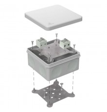 Коробка огнестойкая для о/п двухкомпонентная 60-0300-FR6.0-4 Е15-Е120 RAL7035 100х100х50 (14 шт/кор) серая  60-0300-7035-FR6.0-4  Промрукав