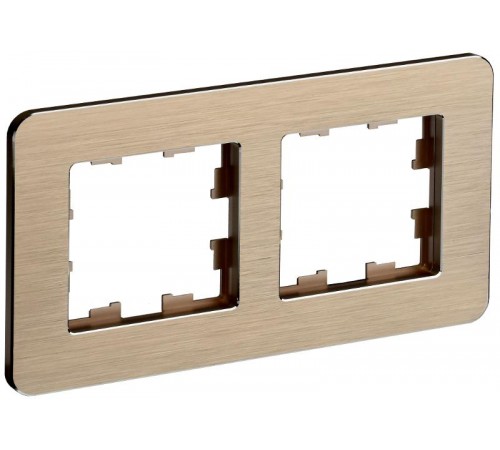 BRITE Рамка 2-ая РУ-2-1-Бр металл шампань RE AL  BR-M22-M-21-K37  IEK