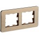 BRITE Рамка 2-ая РУ-2-1-Бр металл шампань RE AL  BR-M22-M-21-K37  IEK