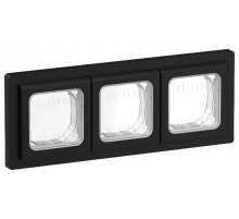 FLITE Рамка 3-местная IP55 Рпро-3-55-ФлЧ черный  FI-M30-32-55-K02  IEK