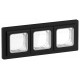 FLITE Рамка 3-местная IP55 Рпро-3-55-ФлЧ черный  FI-M30-32-55-K02  IEK