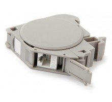 Крепление FP-IE-DIN-KJ-1A-GYд.Keystone Jack на DIN-рейку в расед.щиты д.пром.реш.,с 2-мя боковыми крышками,ш. 21мм  237925  Hyperline