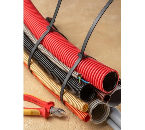 Хомут P6.6 стандартный (ч), 12.4x880 (100шт) FlexLock PROxima  plc-fl-ctsb-12.4x880  EKF