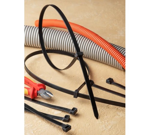 Хомут P6.6 стандартный (ч), 12.4x880 (100шт) FlexLock PROxima  plc-fl-ctsb-12.4x880  EKF