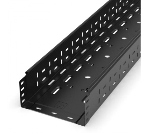 Лоток перфорированный Стандарт 200х100х3000 (0,8 мм) RAL 9005 (6 м/уп)  PR16.9991  Промрукав