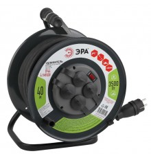 Удлинитель силовой ЭРА RMx-4es-3x2.5-40m-IP44(KG) на м. катушке c/з 4 гн 40м КГ 3х2.5  Б0043059  ЭРА