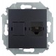 Simon 15 Графит Розетка телефонная RJ11, винт. зажим  1591480-038  Simon