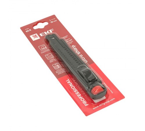 Нож строительно-монтажный 18 мм НСМ-80 (SK4) Heavy Duty (до 60 кг) EKF Professional  ncm-80-pro  EKF