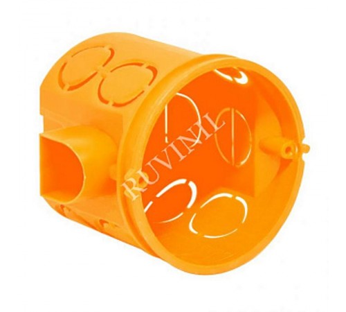 Коробка установочная Тусо для блоков углубленная D=60мм,Н=62мм с самор не распр.горение  10190НГ  Рувинил