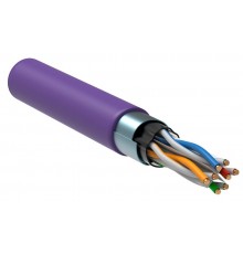 Каб. в. п. F/UTP кат. 6 4х2х23AWG solid LSZH 305м фиол.  LC1-C604-326  ITK