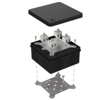 Коробка огнестойкая для о/п двухкомпонентная 60-0300-FR2.5-8 Е15-Е120 RAL9005 100х100х50 (14 шт/кор) черная  60-0300-9005-FR2.5-8  Промрукав