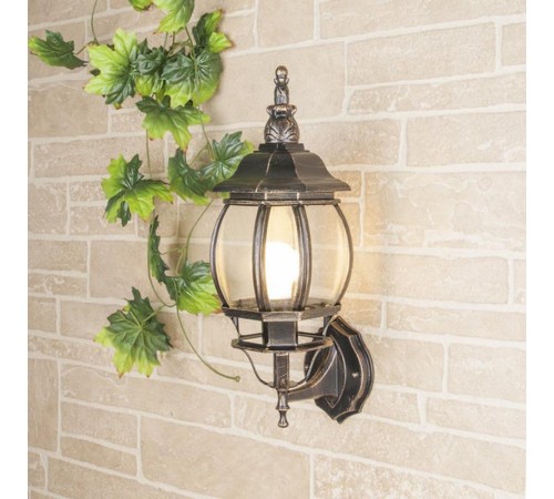 Светильник садово-парковый настенный 1001U черное золото / 9913-С (GL 1001U)  a033703  Elektrostandard