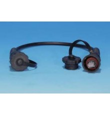 PC-IE-LPM-STP-RJ45-RJ45-C6-1M-BK Промышленный патч-корд F/UTP, экранированный, IP67, Cat.6, с защитными крышками, 1 м, черный  45507  Hyperline