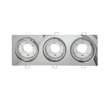 Светильник встраиваемый GX53R-3ST-C металл под лампу GX53 230В поворотный тройной хром  4690612021584  IN HOME