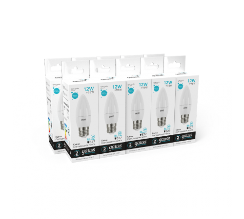 Лампа светодиодная Elementary Свеча 12W 950lm 4100K E27 LED 1/10/100  30222  Gauss