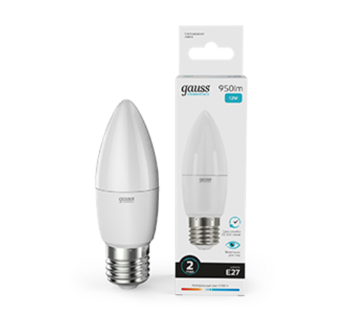 Лампа светодиодная Elementary Свеча 12W 950lm 4100K E27 LED 1/10/100  30222  Gauss