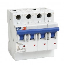 Выключатель автоматический четырёхполюсный OptiDin BM63-4B1-DC-УХЛ3 (Новый) 338063 КЭАЗ