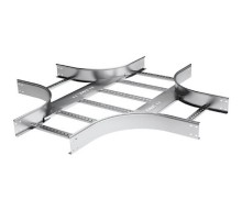 Х-ответвитель 100х400 R-300 в комплекте с креп. эл. и соед. пластинами, необходимыми для монтажа, горячеоцинко  LX1304KHDZ  DKC