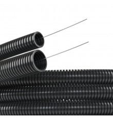 Труба гибкая гофрированная ПА 6 DN29мм ПВ-2 Dвн 28,3мм Dнар 34,5мм, с протяжкой чёрный полиамид  PA612935F2  DKC