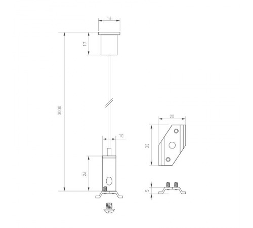 Подвес MAG-HANG-25-L3000 (SL) (arlight, Металл)  033252  Arlight