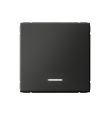 ArtGallery Базальт Выключатель 1-клавишный кнопочный с подсветкой, 10А, механизм  GAL001416  SE