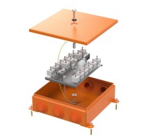 Коробка металлическая огнестойкая 70-0390-FR6.0-32 E15-E120 RAL2004 200x200x65 (4 шт/кор)  70-0390-2004-FR6.0-32  Промрукав