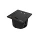 MultiDesk Лючок на 2 модуля IP44 с монтажной коробкой для стены, фальшпола, стола ЧЁРНЫЙ матовый, тип MDK20  MDK20102MBA  SE